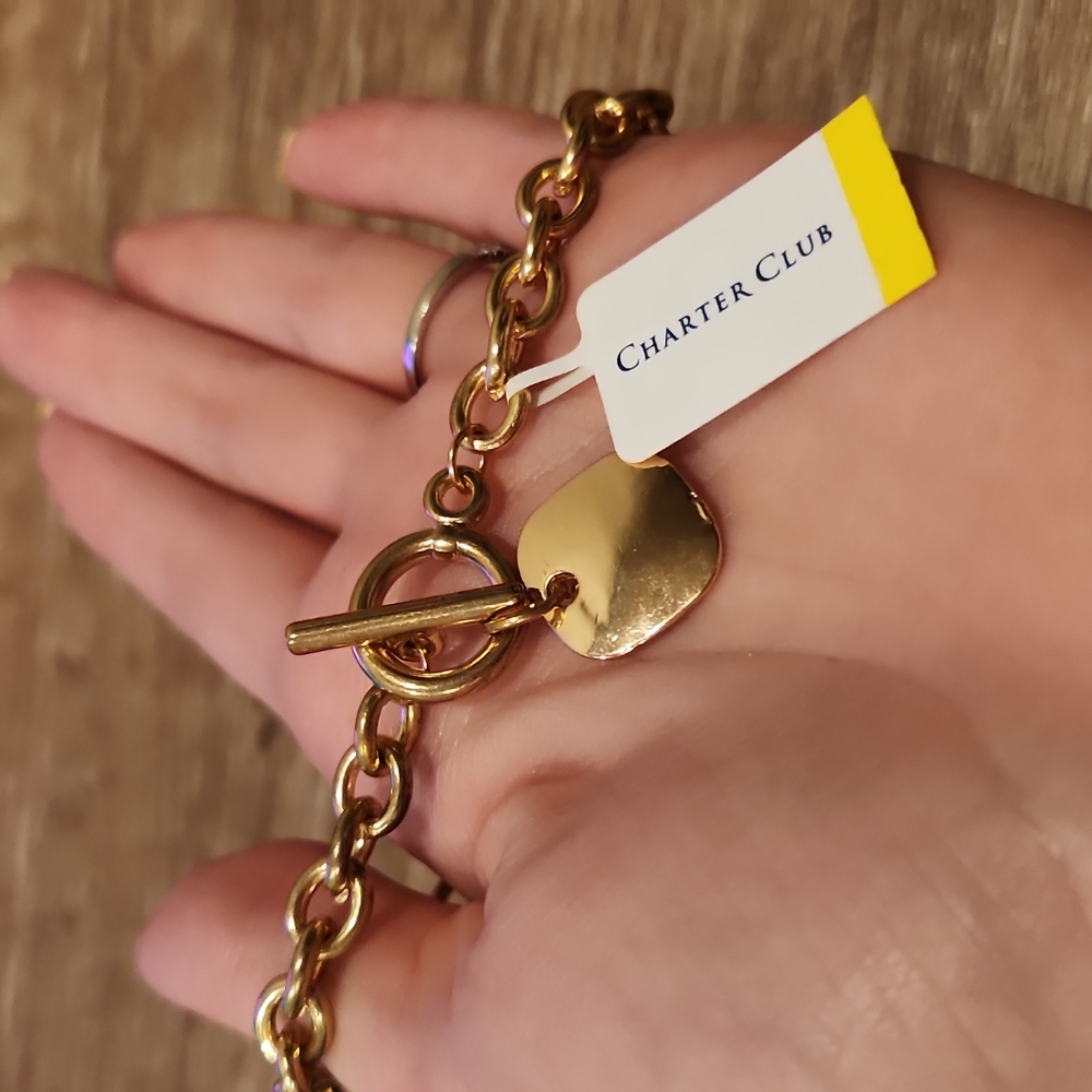 Charter Club Hammered Square Bracelet - Picture 3 of 3